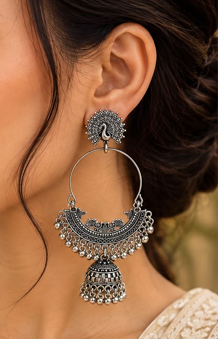 Oxidised Jhumkas